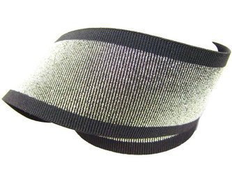 Guma 50mm tkana lurex czarno_srebrna