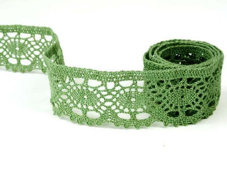 Koronka 3,8cm bawełniana szałwiowa