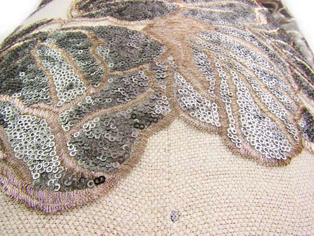 Tkanina 150cm tiulowa z cekinem popiel