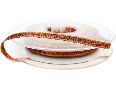 Wstążka 3mm lurex miedź