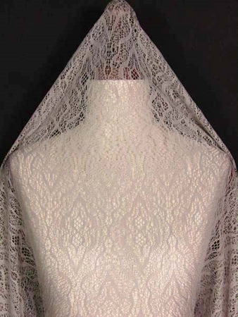 Koronka 145cm stabilna poliamid popiel