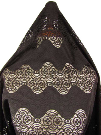 Koronka 140cm poliesterowa czarna