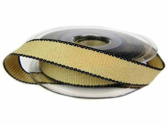 Taśma 15mm tkana HOPSACK czarna