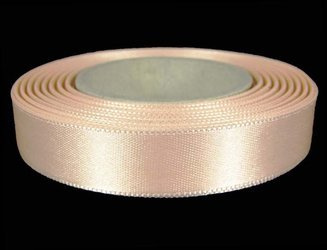 Wstążka 15mm atłas jasna morela