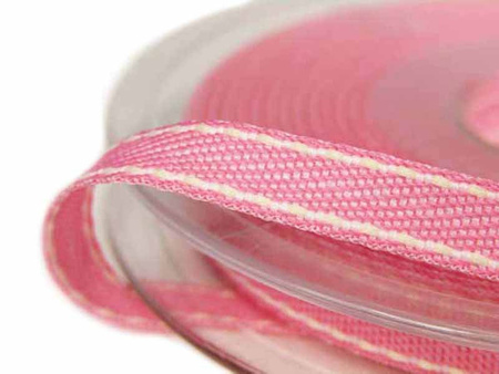 Taśma 7mm tkana DENIM róż