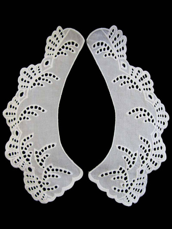 Kołnierzyk damski haft bawełna ivory