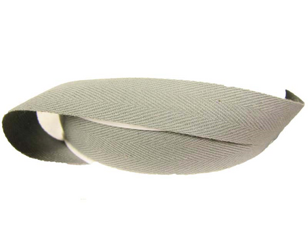 Taśma 18mm bawełniana jodełka jasny popiel