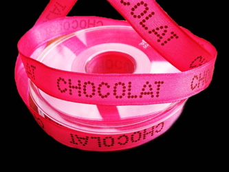 Wstążka 16mm tafta CHOCOLAT amarant