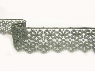 Koronka 5cm gipiurowa grafit