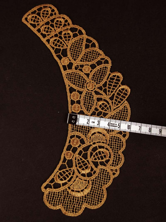 Kołnierzyk damski gipiura brąz