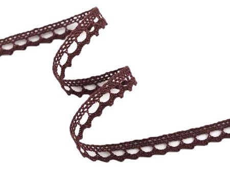 Koronka 0,9cm bawełniana brąz