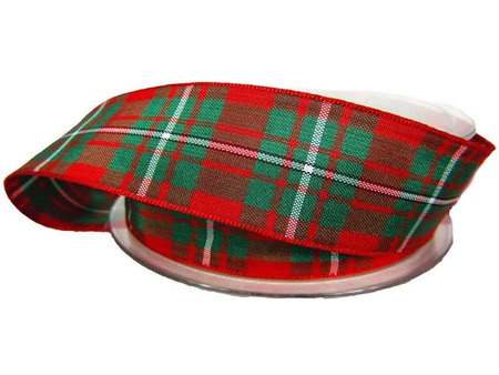 Wstążka 25mm kratka szkocka MacGregor