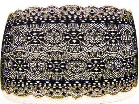 Wstawka 18cm elastyczna czarno-złota