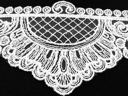 Koronka 6,5cm tiulowa biała