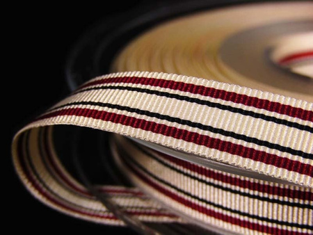 Taśma 10mm ryps DECKCHAIR bordo