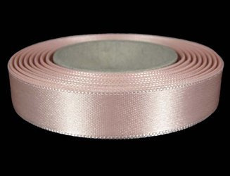 Wstążka 15mm atlas pudrowy róż