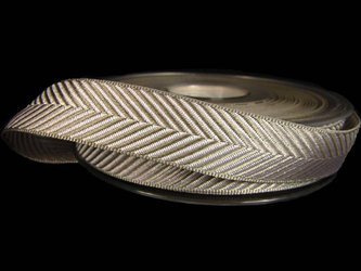 Taśma 16mm tkana HERRINGBONE popiel