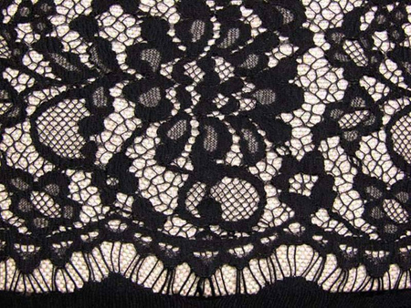 Koronka 130cm poliamidowo-wiskozowa czarna