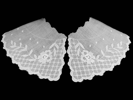 Kołnierzyk damski haft bawełna biały