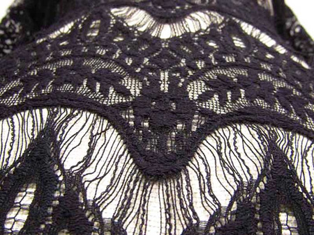 Koronka 140cm bawełniano-poliesterowa czarna