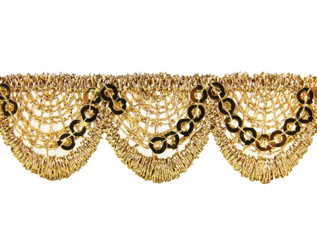 Koronka 1,3cm metaliczna antyczny złoty