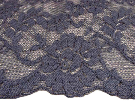 Koronka 12,5cm elastyczna granat indygo