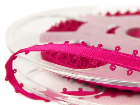 Wstążka 9mm atłas PICOT szkarłat