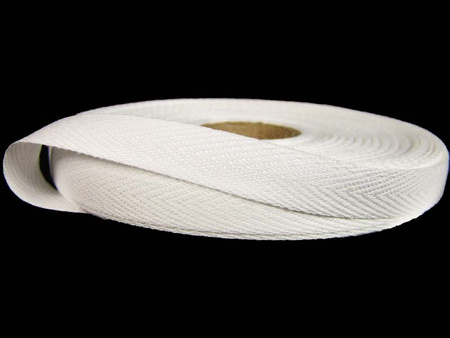 Taśma 10mm bawełniana jodełka biała