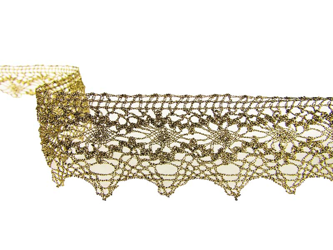 Koronka 4cm metaliczna antyczne złoto