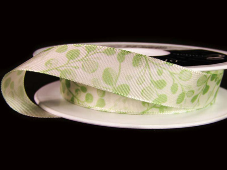 Wstążka 15mm tafta Eucalyptus szałwia
