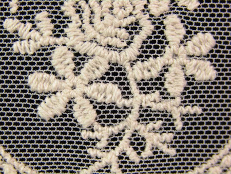 Koronka 7,5cm tiulowa ivory