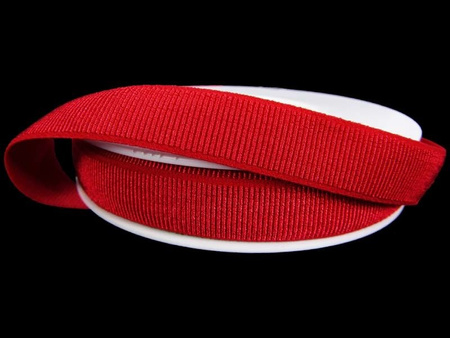 Taśma 15mm elastyczna ryps czerwona