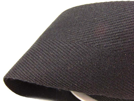 Taśma 50mm bawełniana jodełka czarna