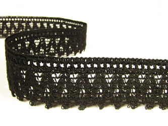 Koronka 4cm bawełniana czarna