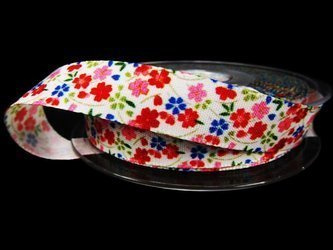 Wstążka 15mm tafta MARE DI FIORI czerwona