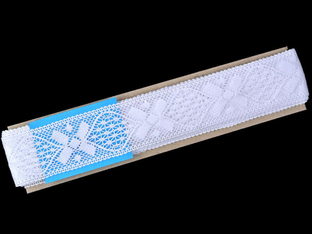 Wstawka 3,8cm bawełniana biała