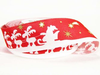 Wstążka 25mm tafta SANIE czerwona