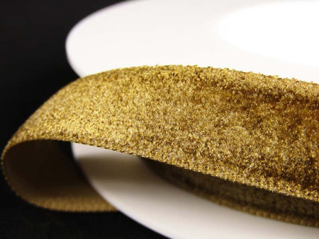 Aksamitka 16mm złoty beż