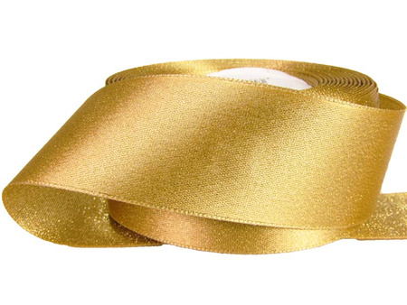 Wstążka 40mm atłas REXOR złota