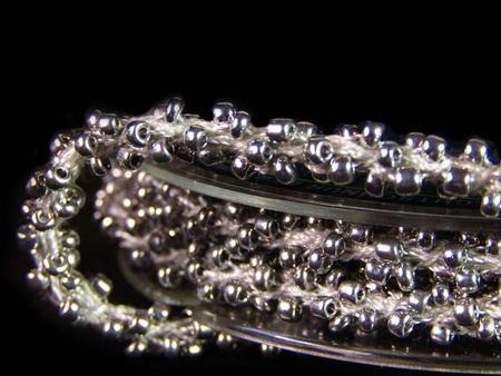 Taśma ozdobna KORALIK srebro