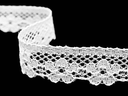 Koronka 1,2cm stabilna biała