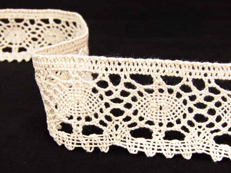 Koronka 3,8cm bawełniana naturalna
