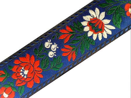 Taśma 35mm żakard kwiat chaber