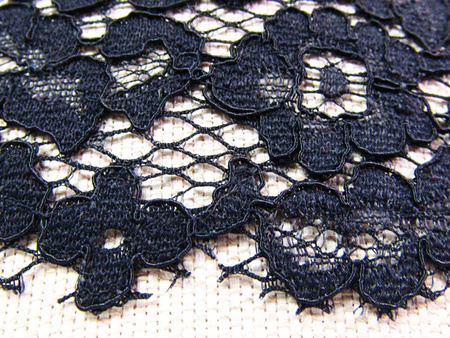 Koronka 19cm stabilna czarna