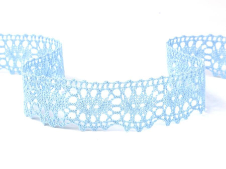 Koronka 3,2cm bawełniana błękitna