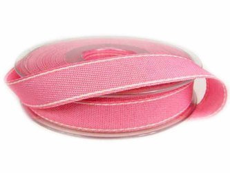 Taśma 15mm tkana DENIM róż