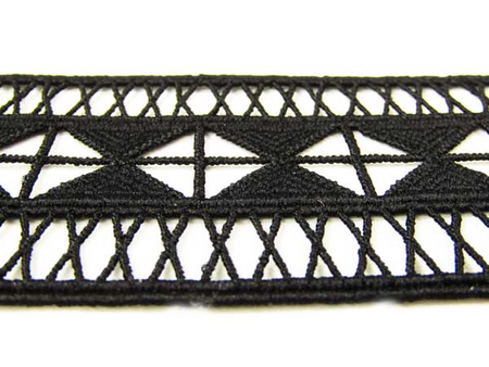 Wstawka 7cm gipiurowa poly czarna