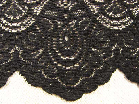 Koronka 140cm poliesterowa czarna