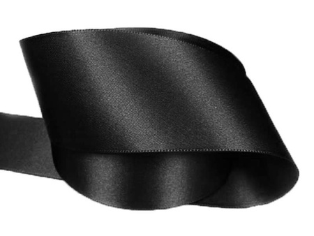 Wstążka 50mm atłas czarna