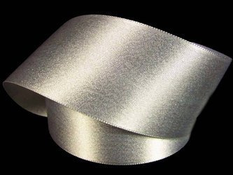 Wstążka 50mm atłas REXOR srebrna